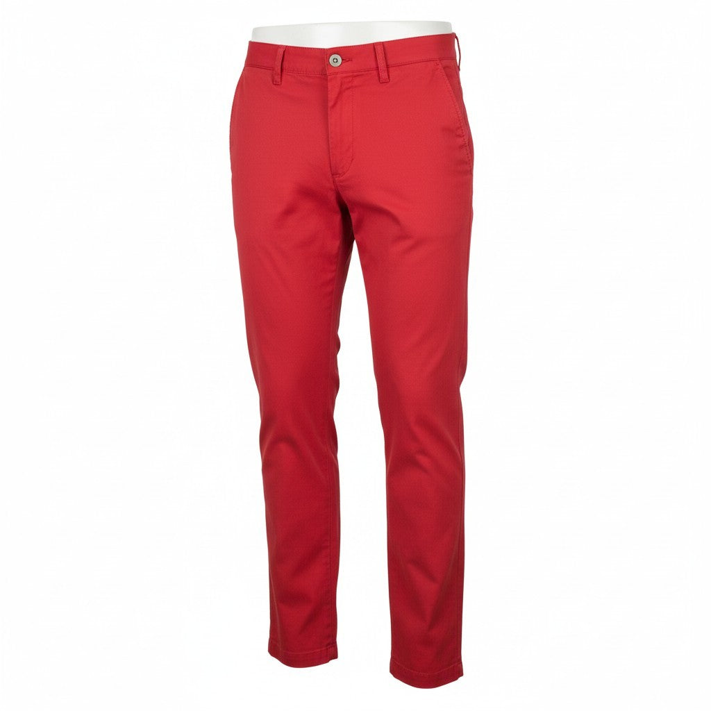 GANT Hallden Sunfaded Chinos Men Trousers W35/L34 Cardinal Red Slim Fit Zip
