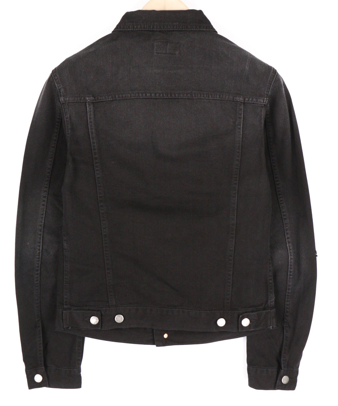 NUDIE JEANS Billy Men's S Dark Shist Denim Button Spread Logo Pocket Jacket