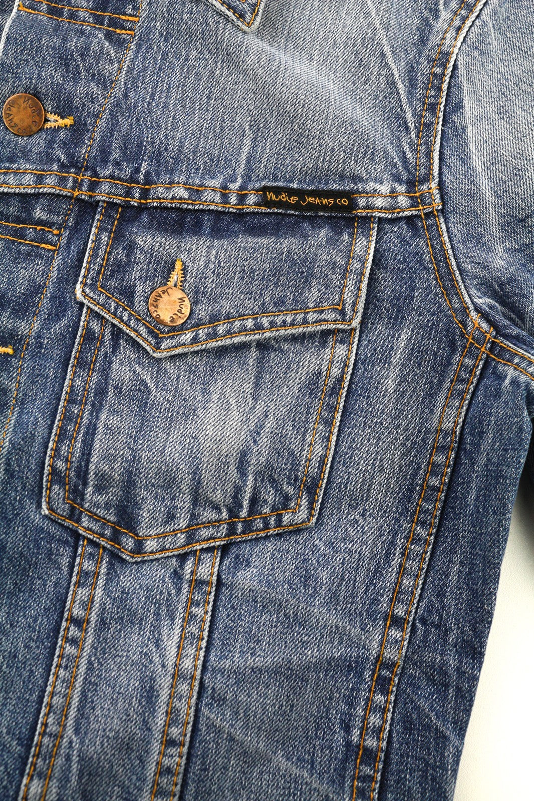 NUDIE JEANS Terry Men's XS Washed Organic Light Vintage Spread Buttoned Jacket