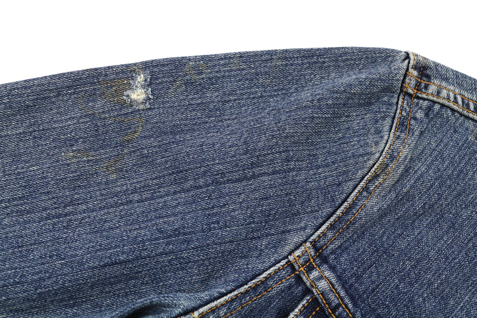 NUDIE JEANS Billy Men's S Crunch Blue Washed Denim Button Spread Logo Jacket