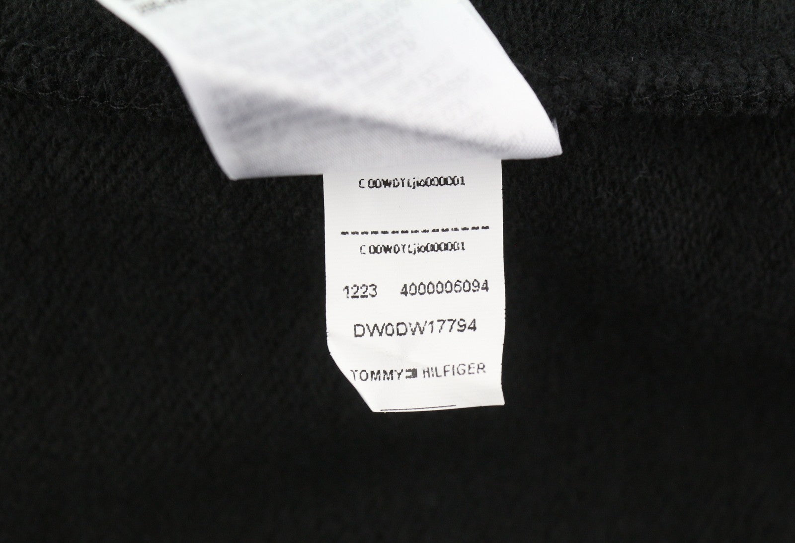 TOMMY HILFIGER Bxy Lofo Drawcor Men Hoodie 2XL Black Kangaroo Pullover Unisex