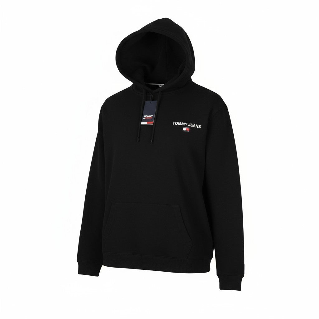 TOMMY HILFIGER Req Entry Graphi Men Hoodie 2XL Black Kangaroo Pocket Pullover