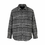 GANT „Houndstooth“ marškinėlių tipo vyriškas švarkas L, juodas, vilnos mišinio flanelinis, languotas, RRP375