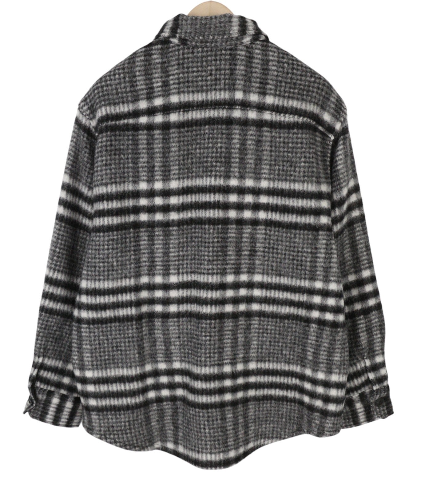 GANT „Houndstooth“ marškinėlių tipo vyriškas švarkas L, juodas, vilnos mišinio flanelinis, languotas, RRP375