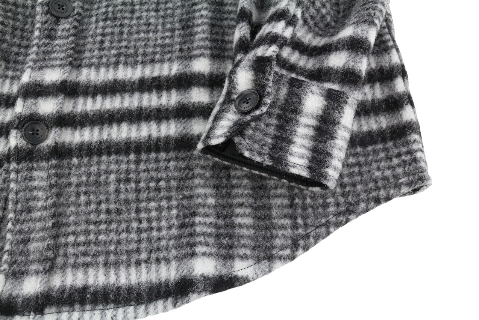 GANT „Houndstooth“ marškinėlių tipo vyriškas švarkas L, juodas, vilnos mišinio flanelinis, languotas, RRP375