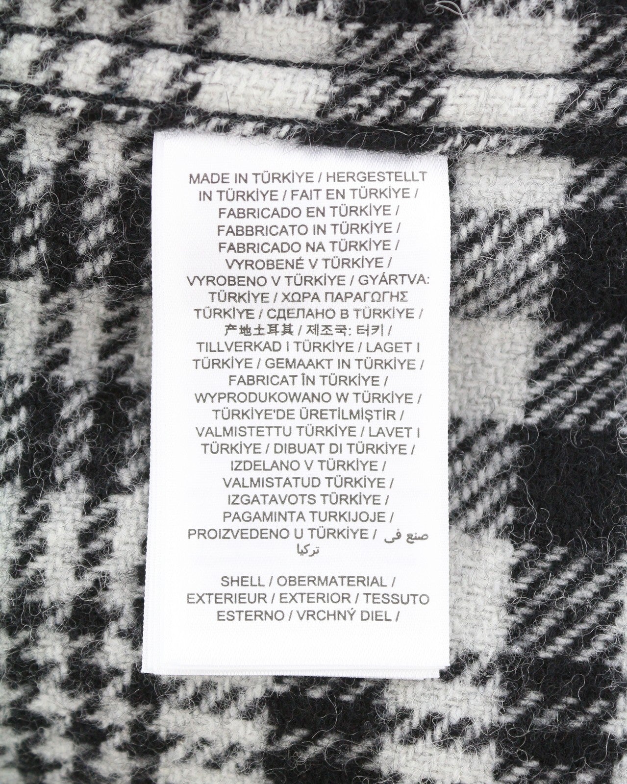 GANT „Houndstooth“ marškinėlių tipo vyriškas švarkas L, juodas, vilnos mišinio flanelinis, languotas, RRP375