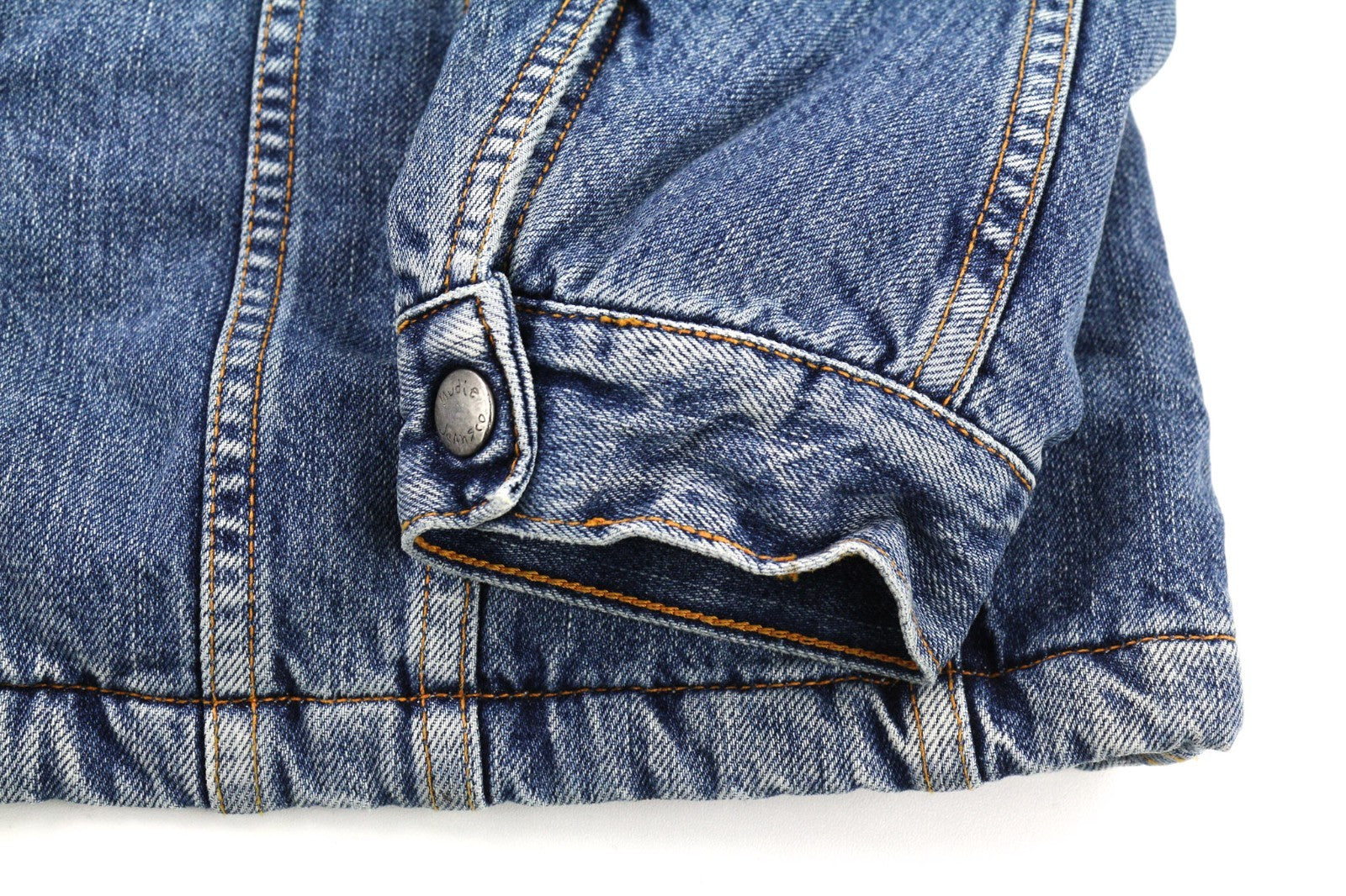 NUDIE JEANS Lenny Tangerine Blue Men's M Blue Cotton Sherpa Lined Denim Jacket