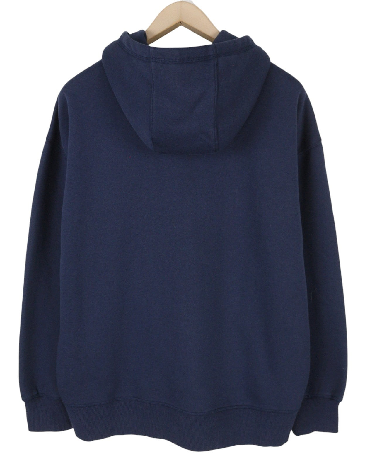 TOMMY HILFIGER College Wash vyriškas džemperis su gobtuvu L tamsiai mėlynas kengūros kišenės megztinis 