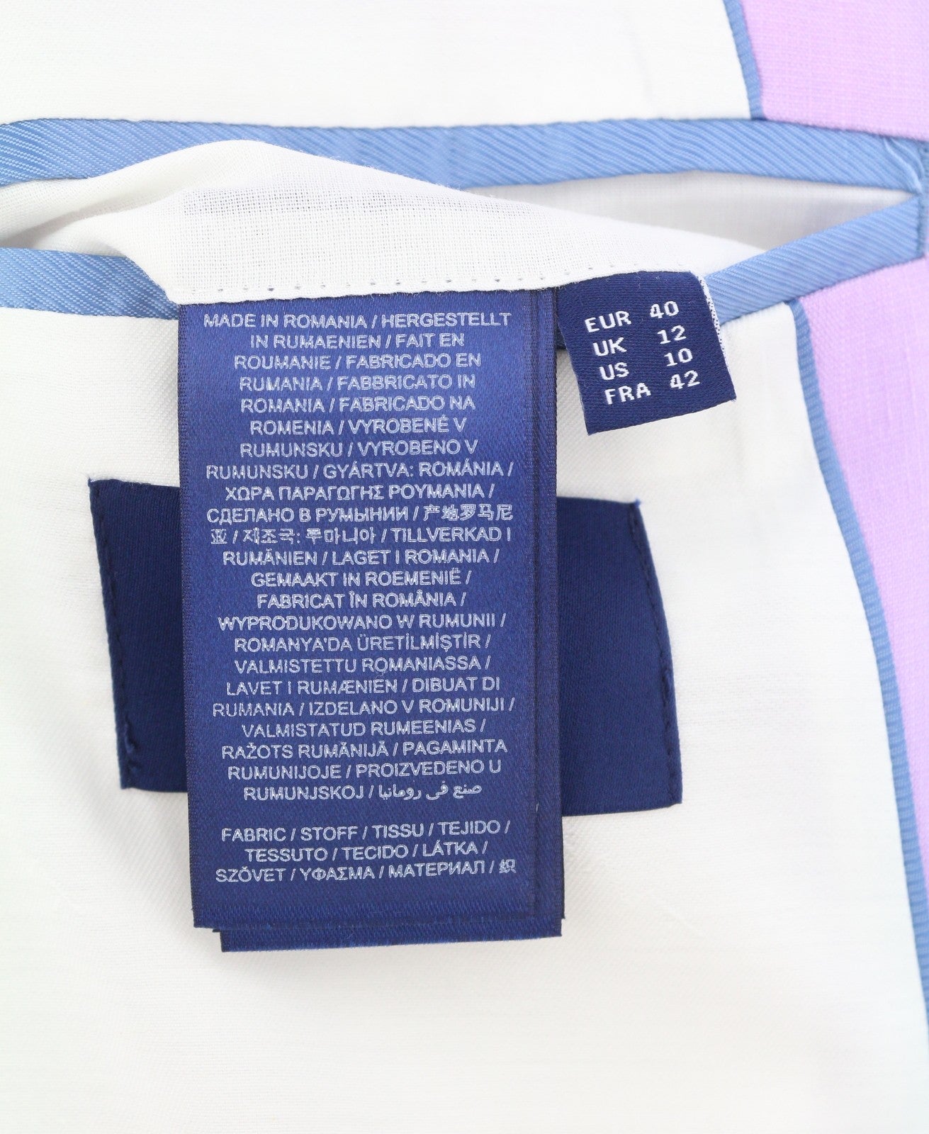 GANT Stretch Linen Straight Women Blazer EU40 Crocus Purple Notch Lapel Lined