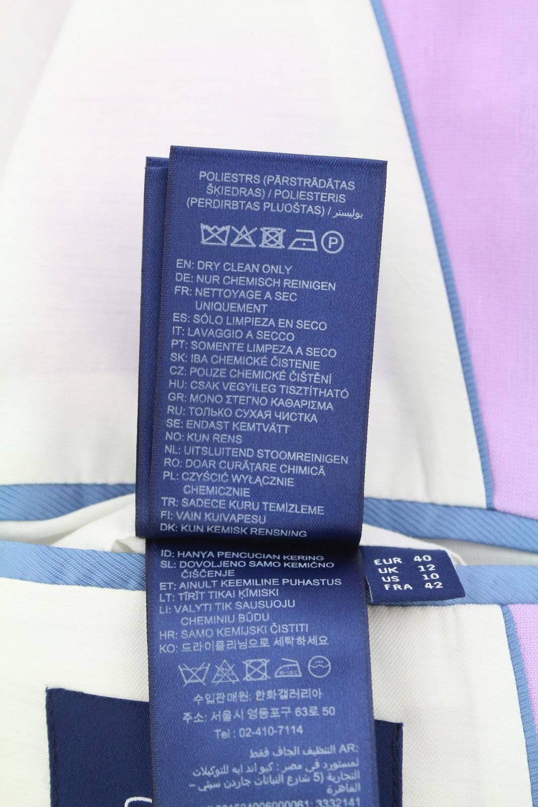 GANT Stretch Linen Straight Women Blazer EU40 Crocus Purple Notch Lapel Lined