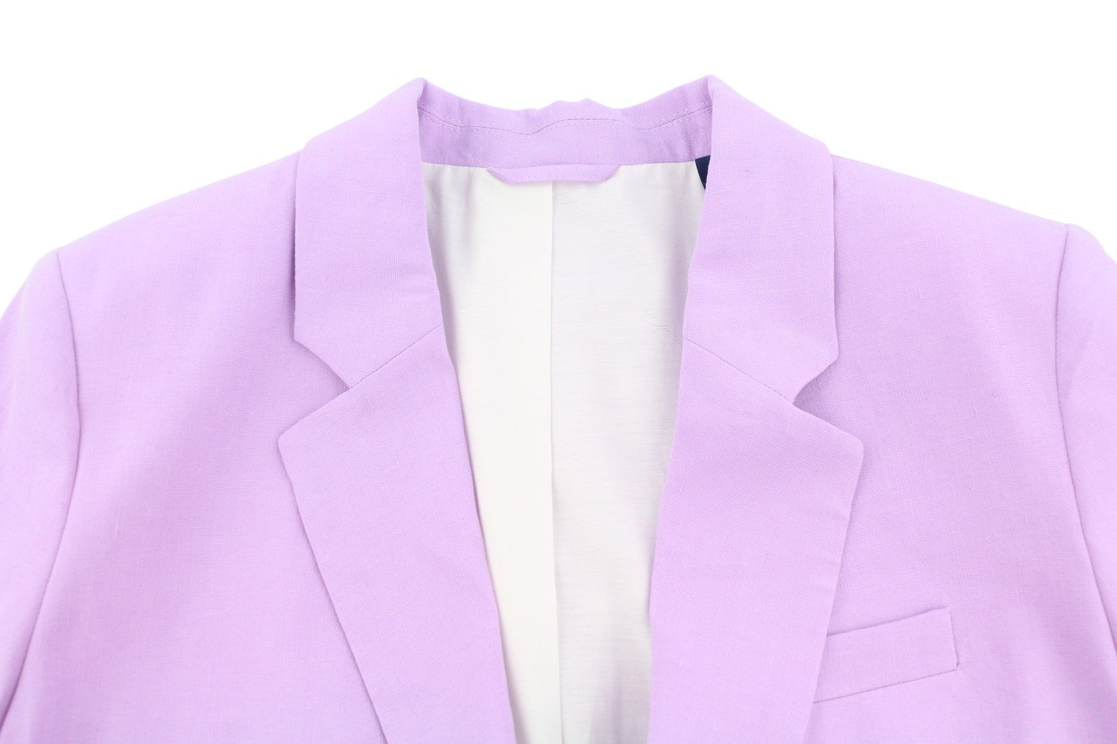 GANT Stretch Linen Straight Women Blazer EU40 Crocus Purple Notch Lapel Lined
