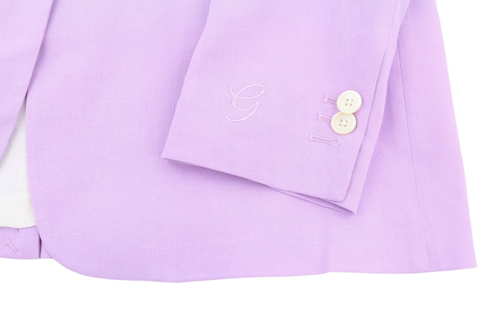 GANT Stretch Linen Straight Women Blazer EU40 Crocus Purple Notch Lapel Lined
