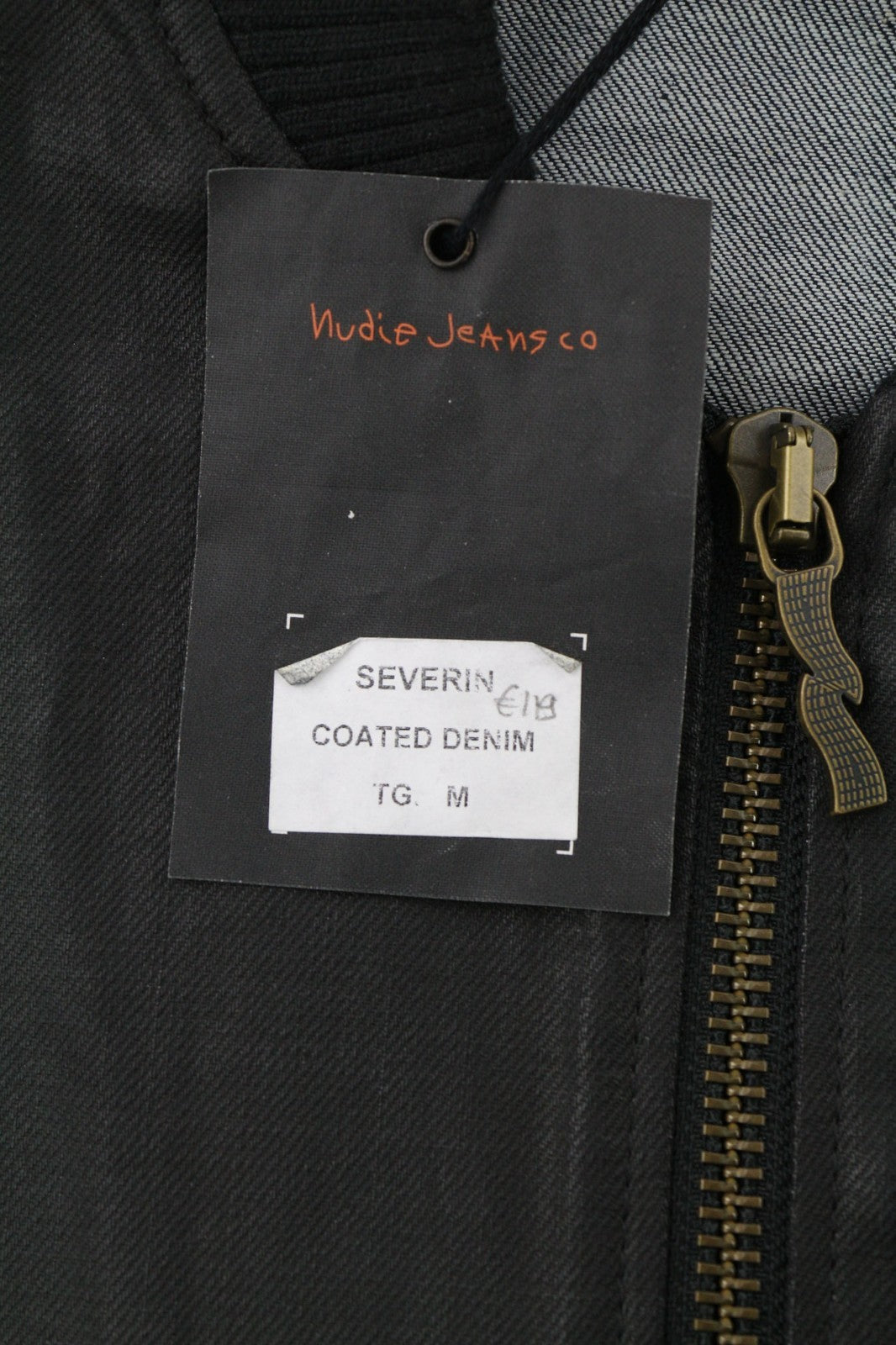 NUDIE JEANS Severin dengtas džinsinis vyriškas juodas grynos medvilnės bomber švarkas be pamušalo M 