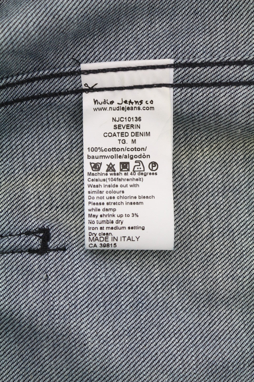 NUDIE JEANS Severin dengtas džinsinis vyriškas juodas grynos medvilnės bomber švarkas be pamušalo M 