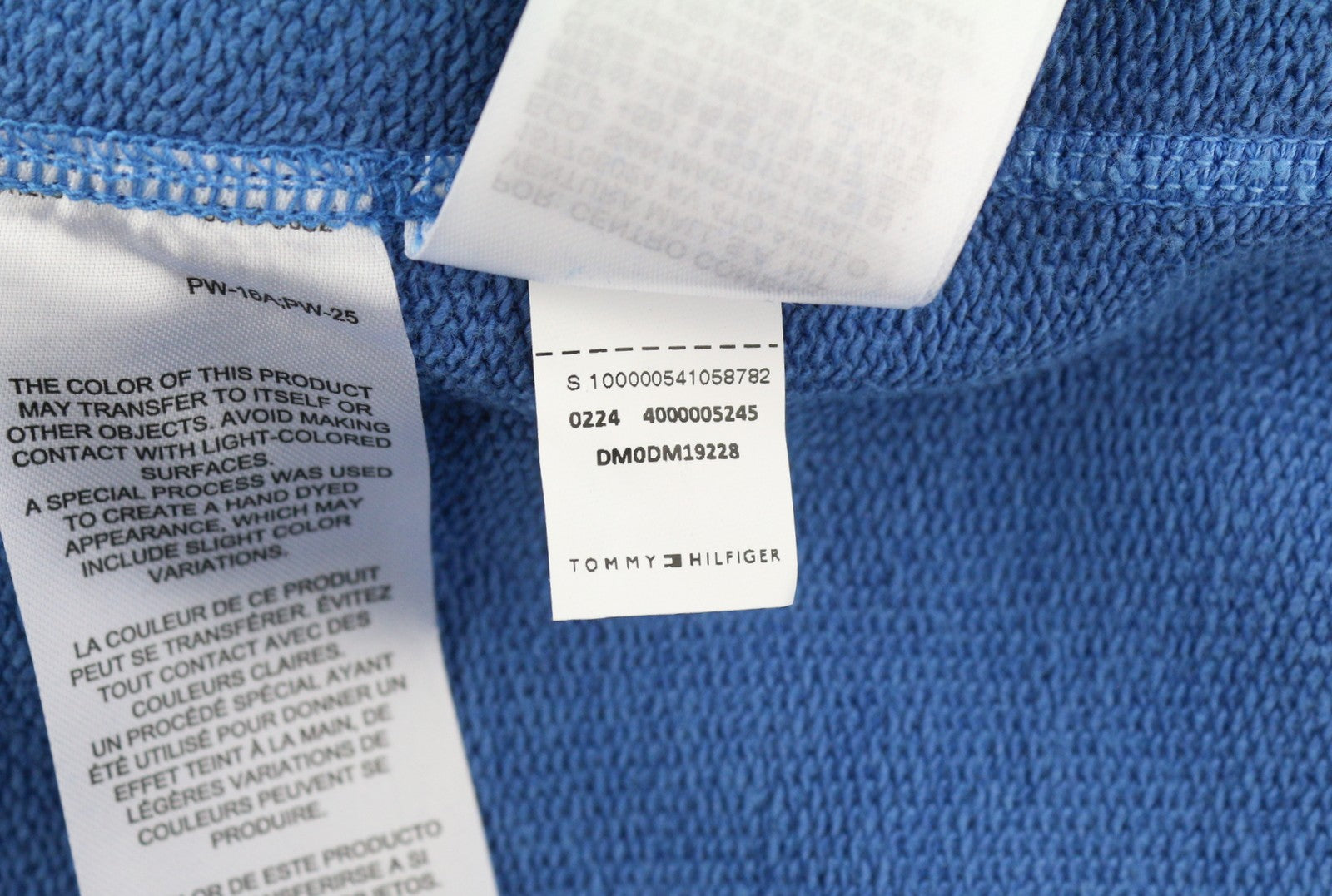 TOMMY HILFIGER Req New Classic Men Hoodie XL Blue Faded Kangaroo Logo Pullover