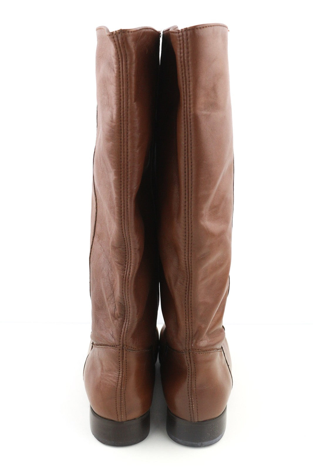 MINELLI Women's EU38 Casual Brown Low-Heel Pull On Long Boots