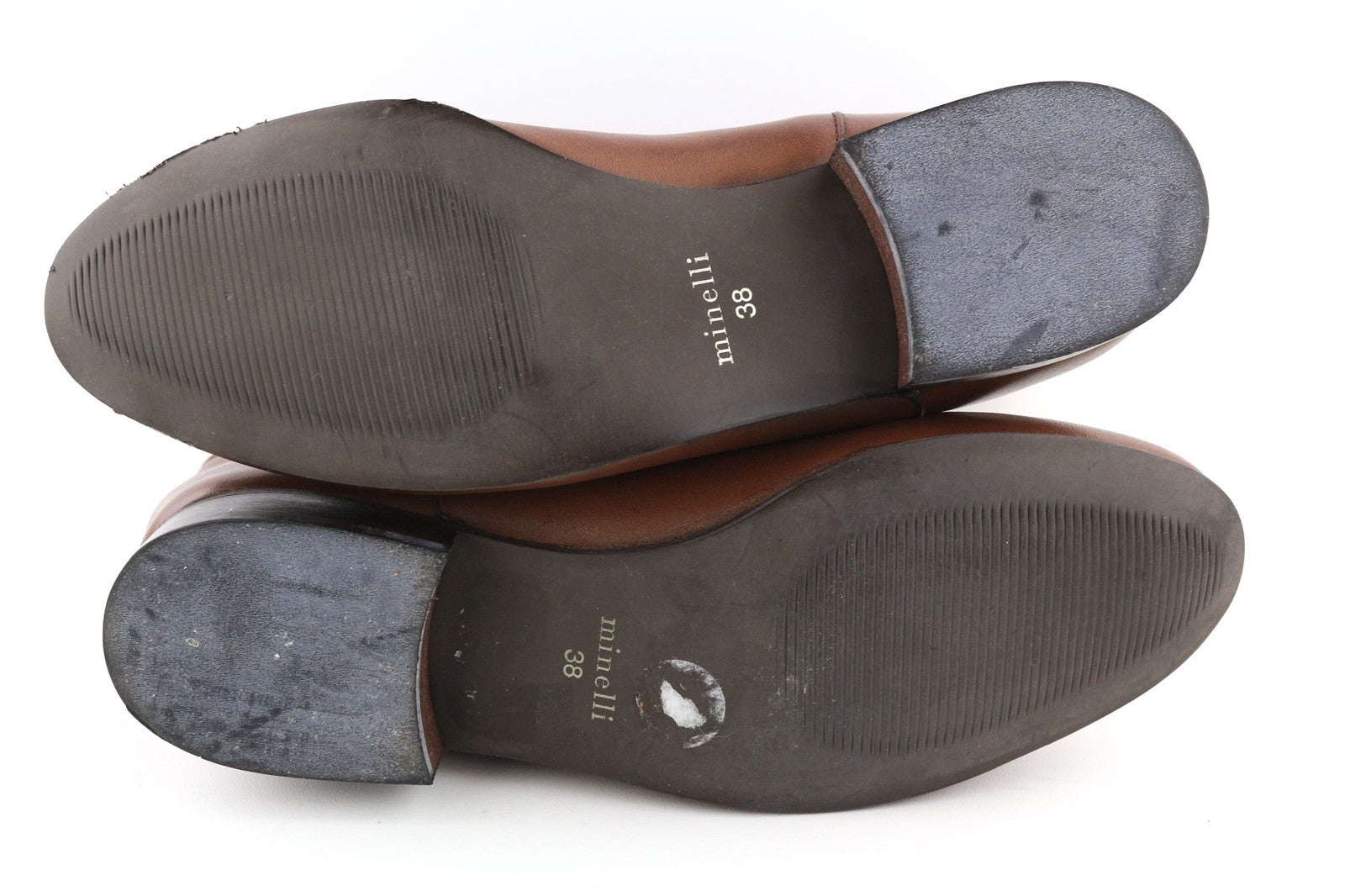 MINELLI Women's EU38 Casual Brown Low-Heel Pull On Long Boots