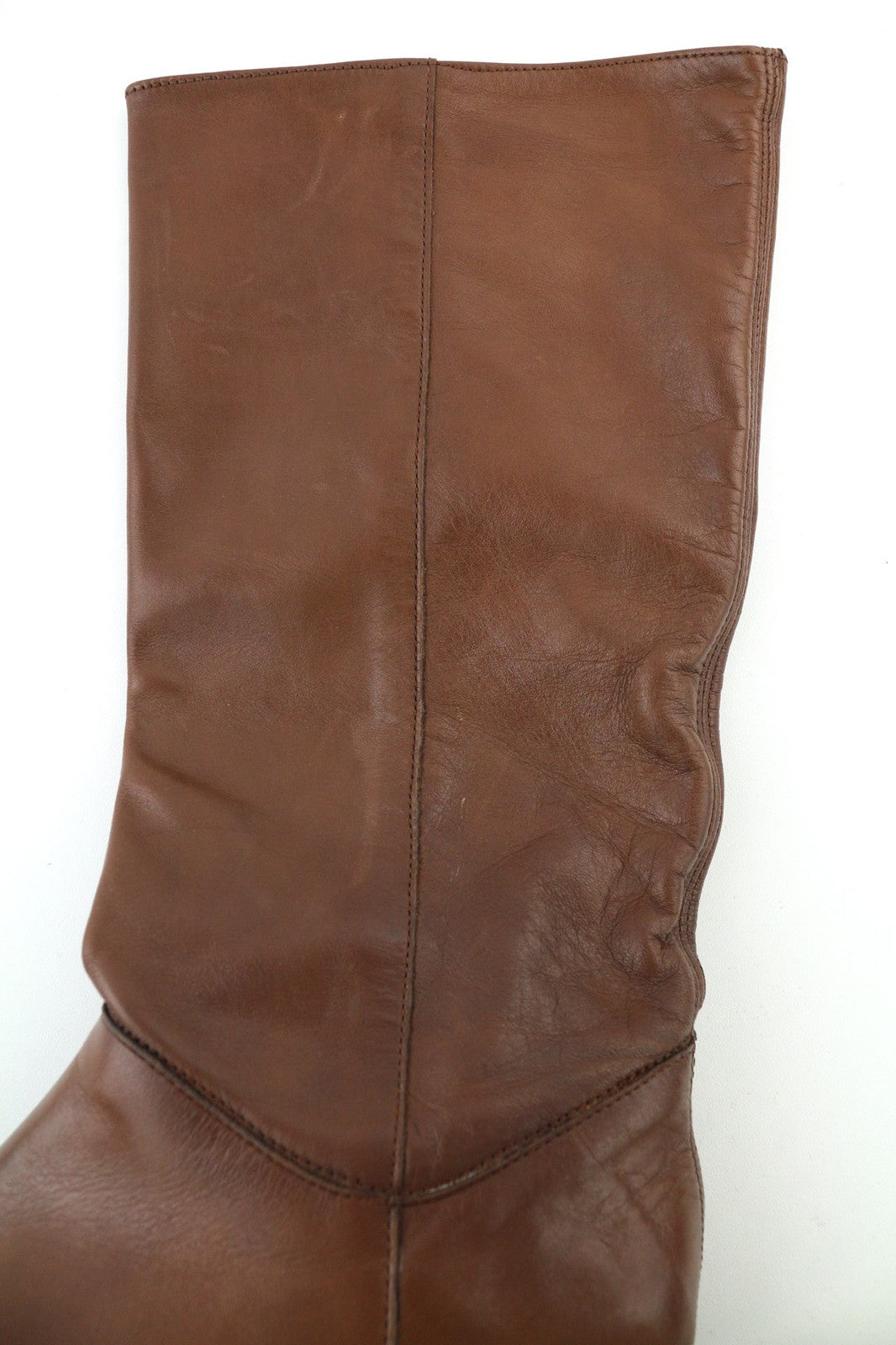 MINELLI Women's EU38 Casual Brown Low-Heel Pull On Long Boots