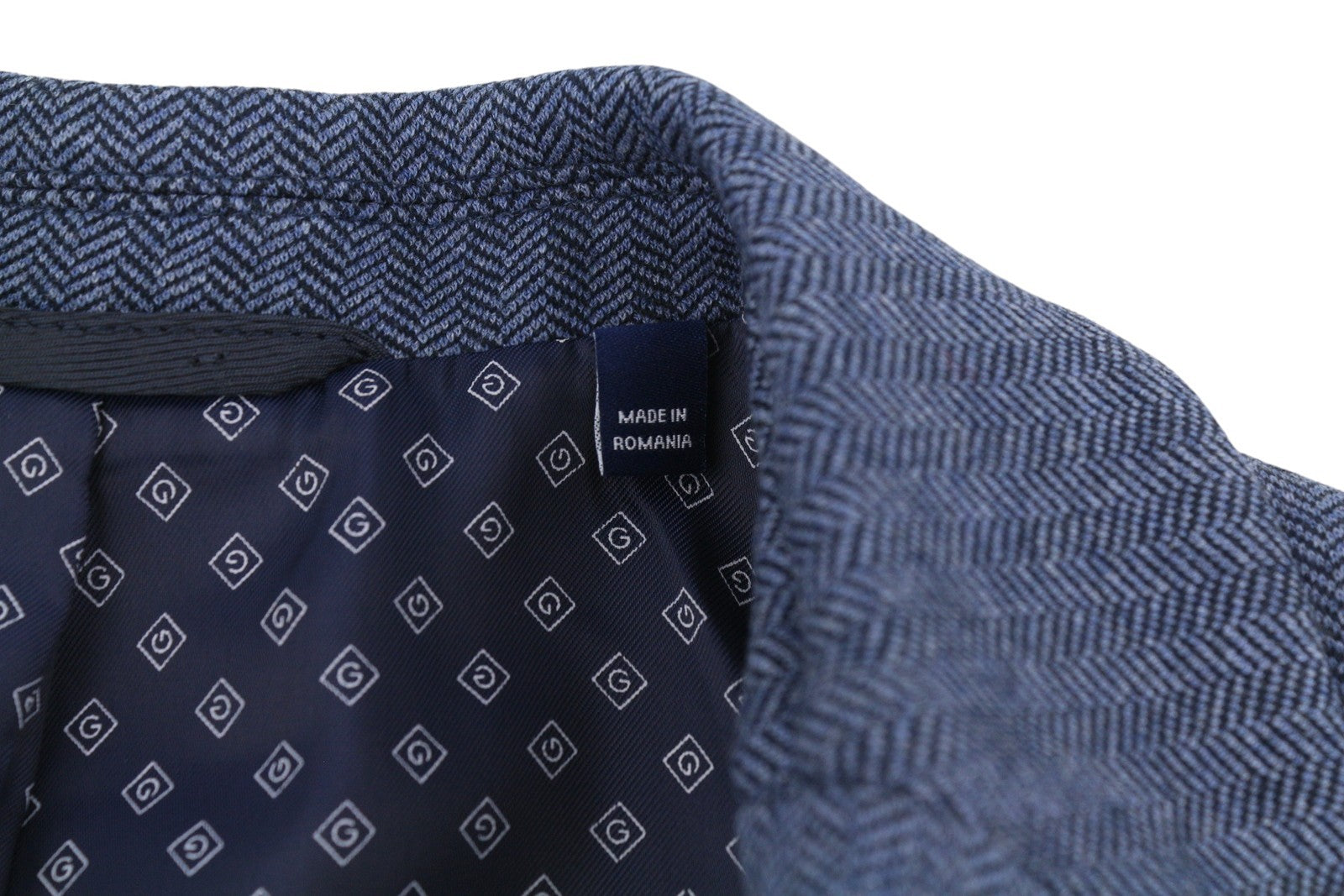 GANT moteriškas švarkas, mėlynas, dryžuotas, priglundantis, vienaeilis, su įpjova atvartu 