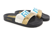 GOLDEN GOOSE Poolstar Women's EU39 Black White Slip On Swimming Pool Slippers