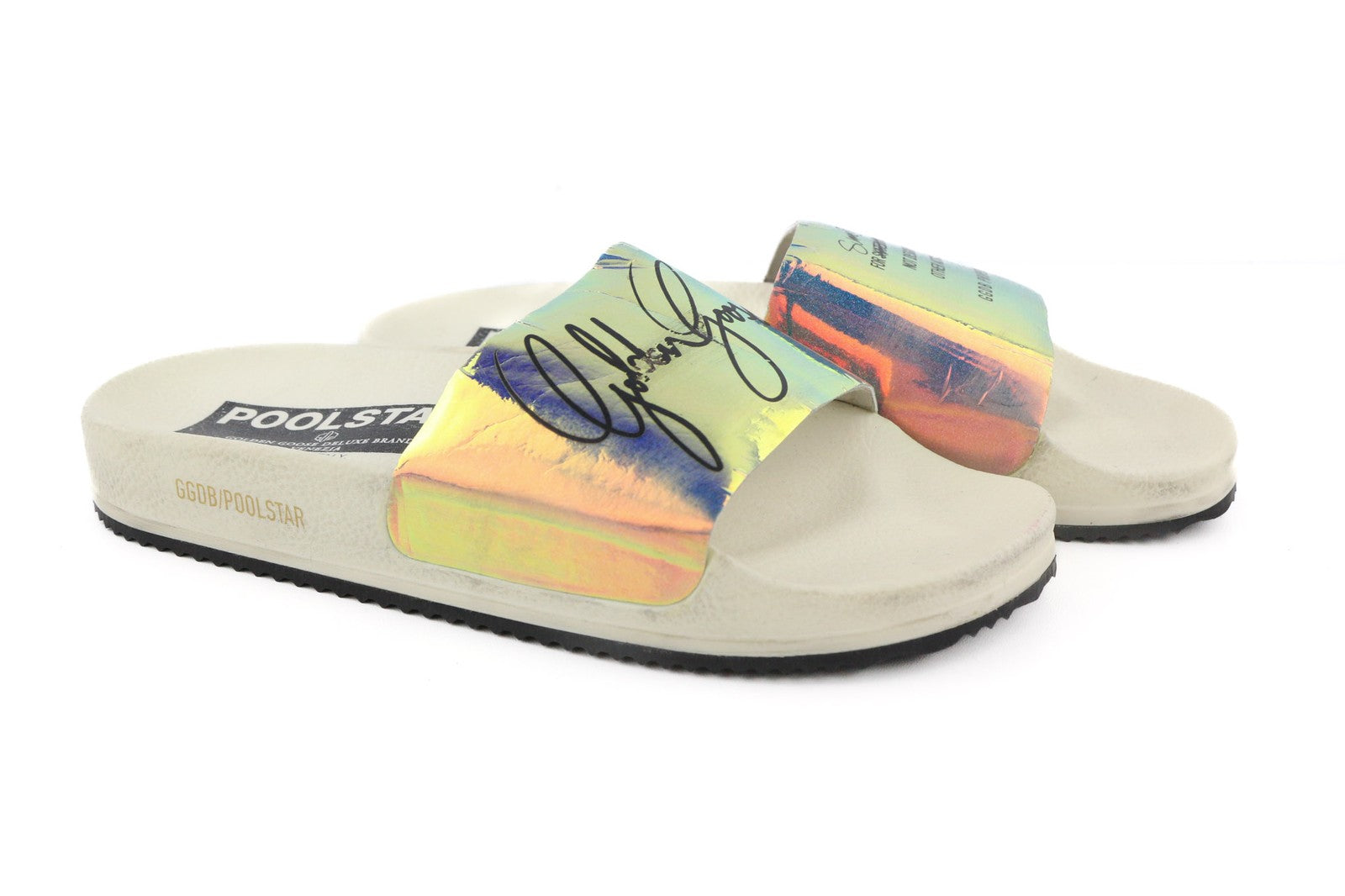 GOLDEN GOOSE Poolstar Women's EU39 White Summer Swimming Pool Slip On Slippers