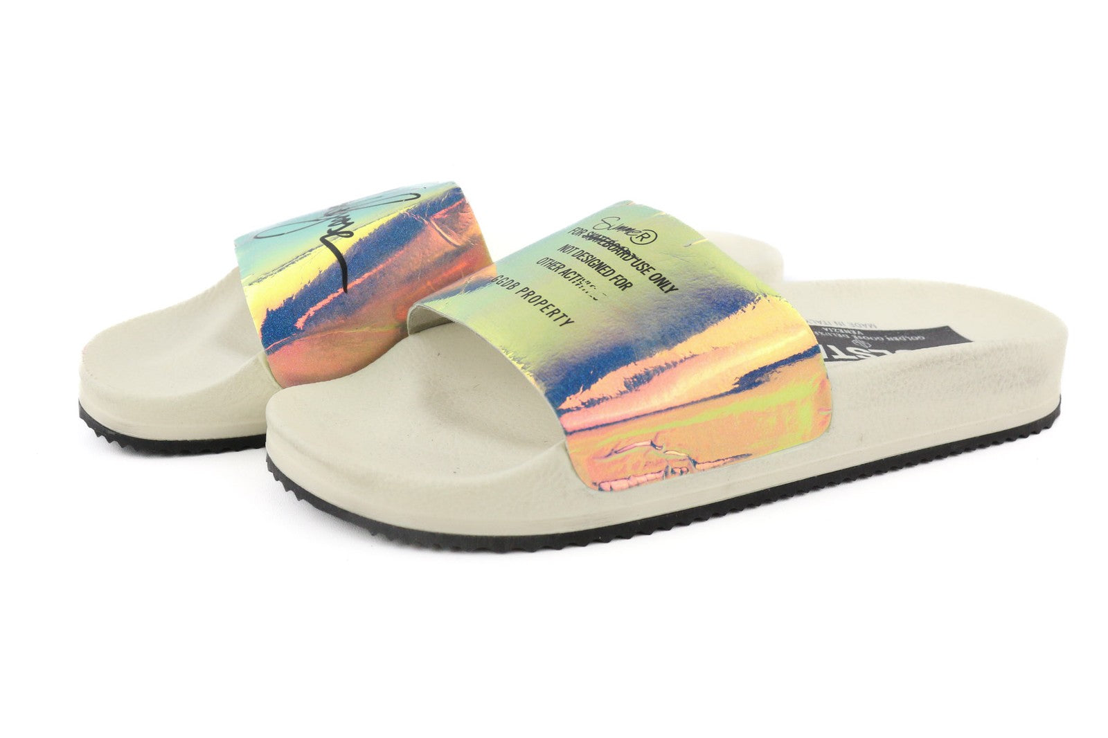 GOLDEN GOOSE Poolstar Women's EU39 White Summer Swimming Pool Slip On Slippers