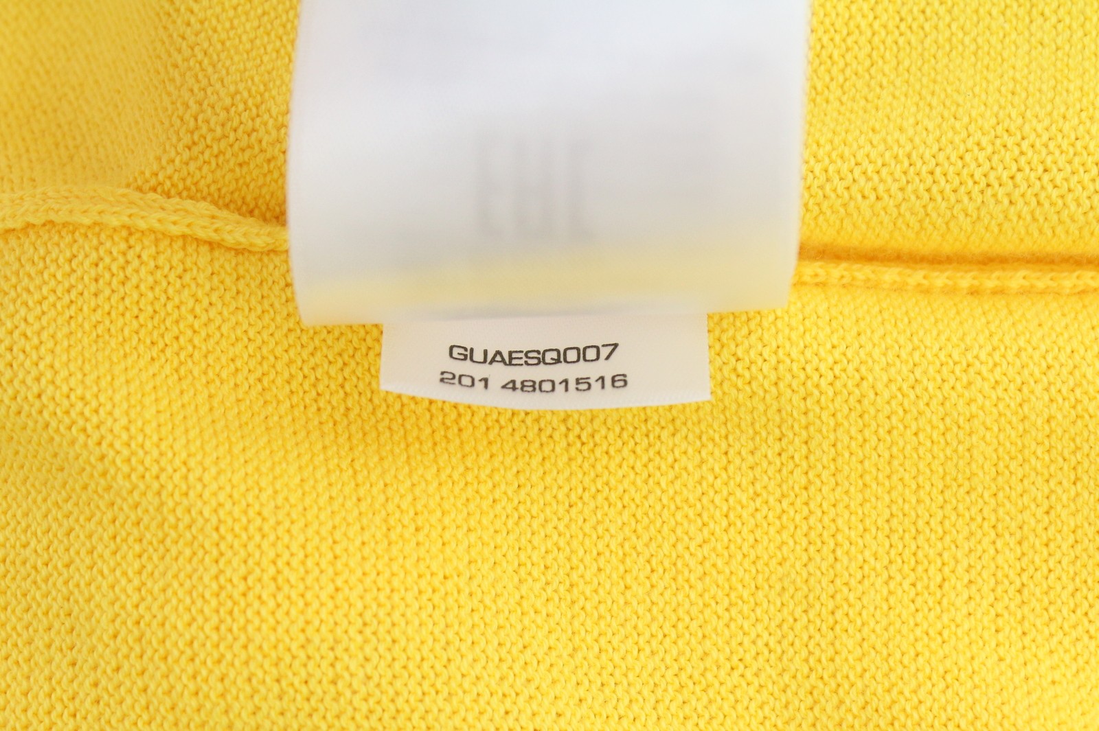 GANT Light Cotton V Neck Women Jumper M Mimosa Yellow Tight-Knit Logo Pullover