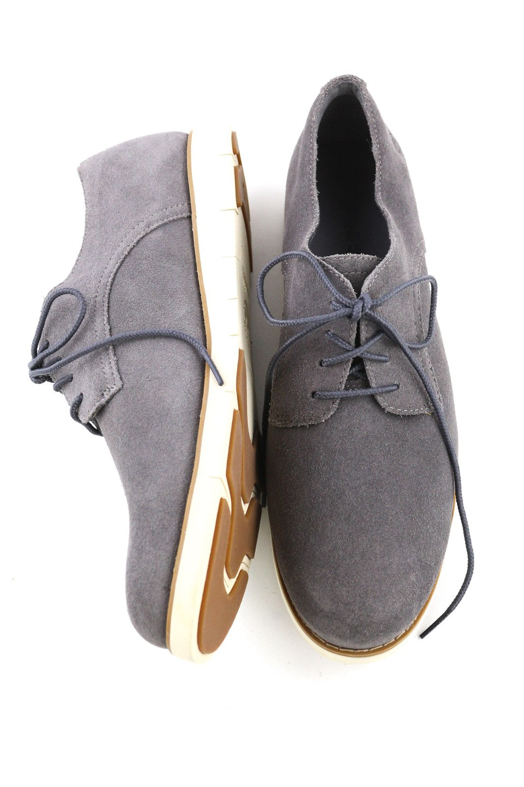 TIMBERLAND A1B3J-A0819 moteriški pilki odiniai zomšiniai žemapadžiai batai su raišteliais, dydis EU40/41 