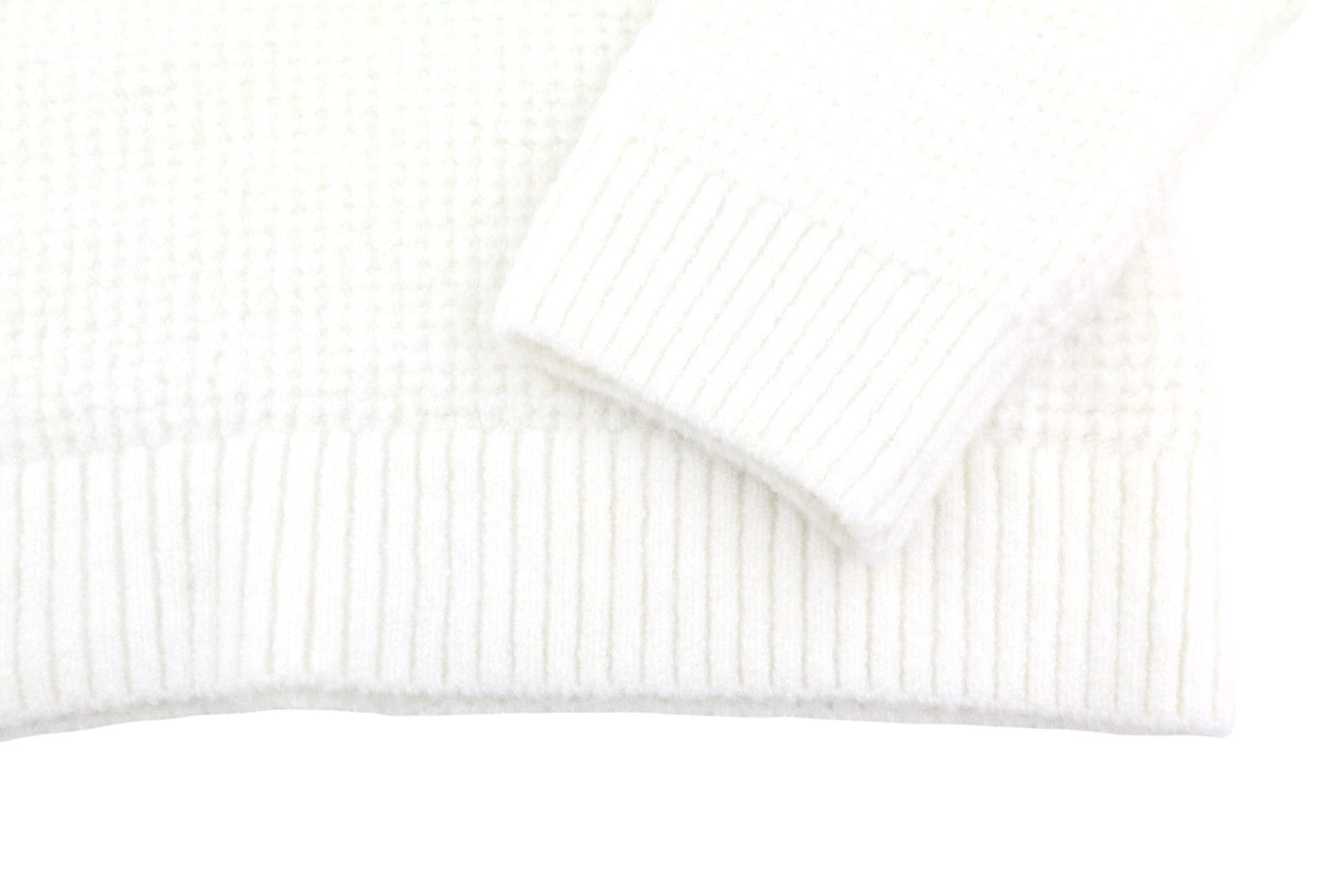 TOMMY HILFIGER Req Waffle Men Jumper M Ancient White Melan Crew Neck Pullover