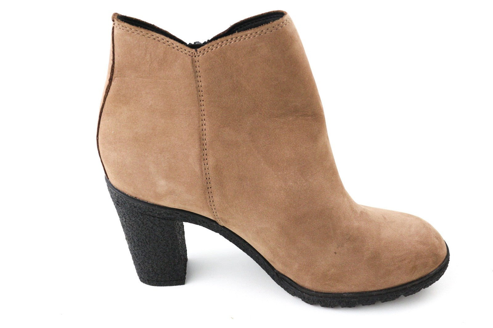 TIMBERLAND A2JJK-A6034 Women's EU38/39 Brown Leather Zipped Ankle Heels Shoes