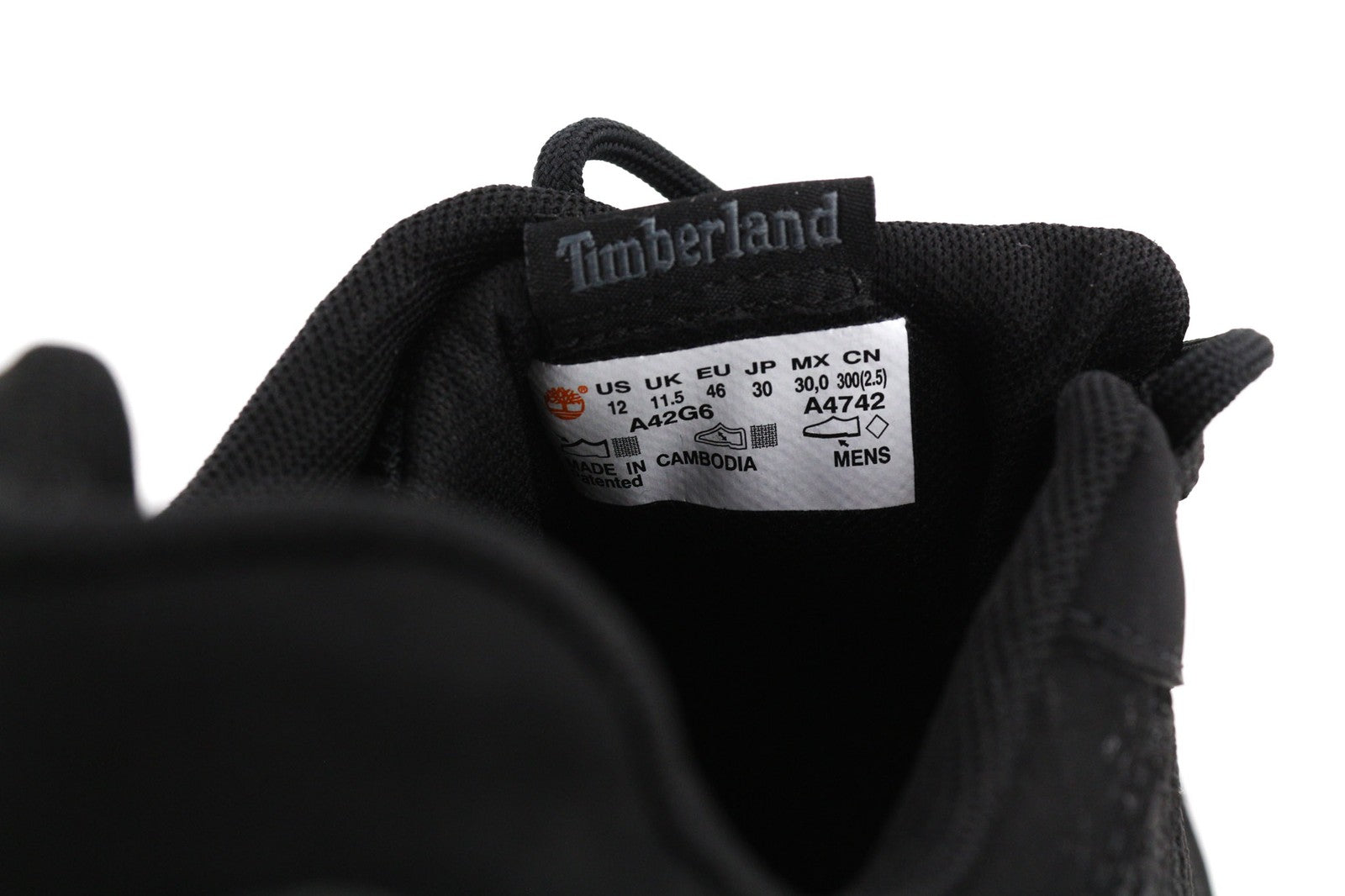 TIMBERLAND A42G6-A4742 vyriški juodi sportbačiai su raišteliais, dydis EU45/46. 