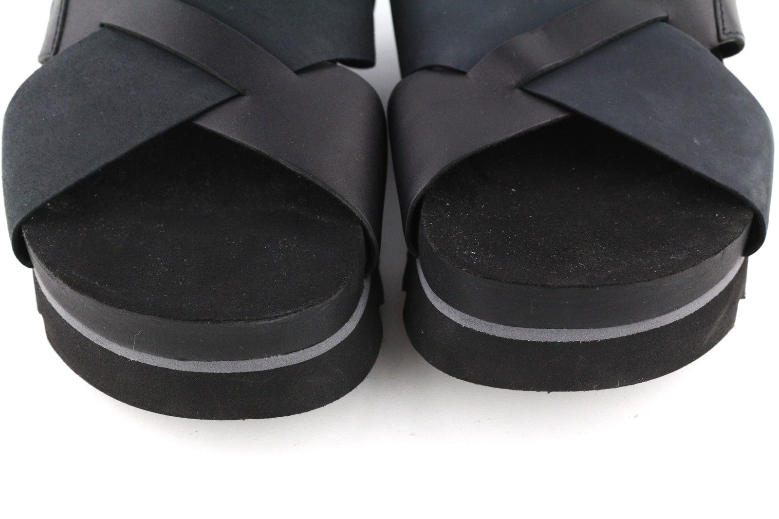 TIMBERLAND A23FE-A5734 Women's EU37/38 Black Leather Summer Sandals Shoes