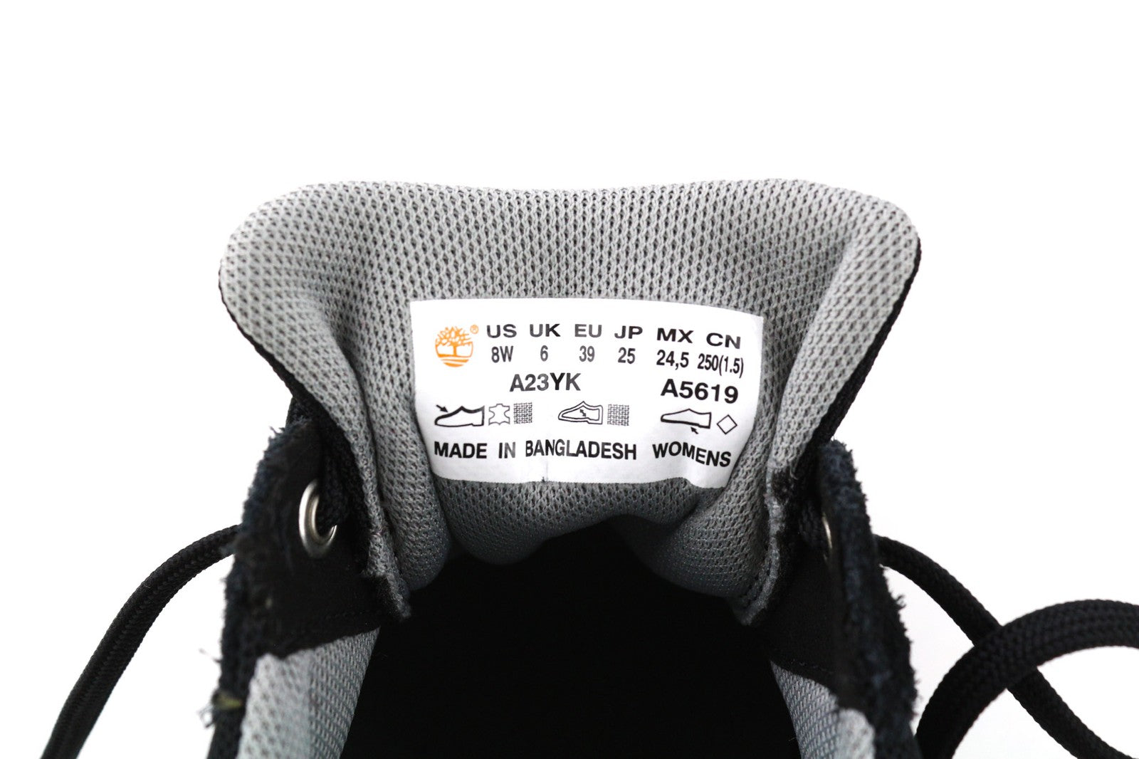 TIMBERLAND A23YK-A5519 Women's EU38.5/39 Black Leather Textile Trainers