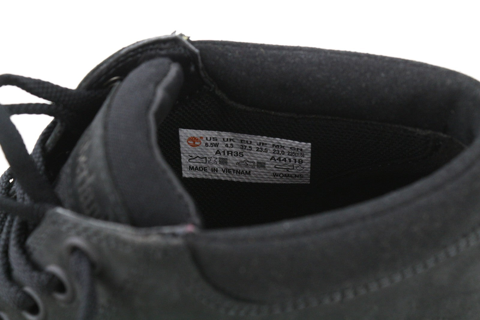 TIMBERLAND A1R35-A44118 Women's EU37.5/38 Black Leather Laced Casual Shoes