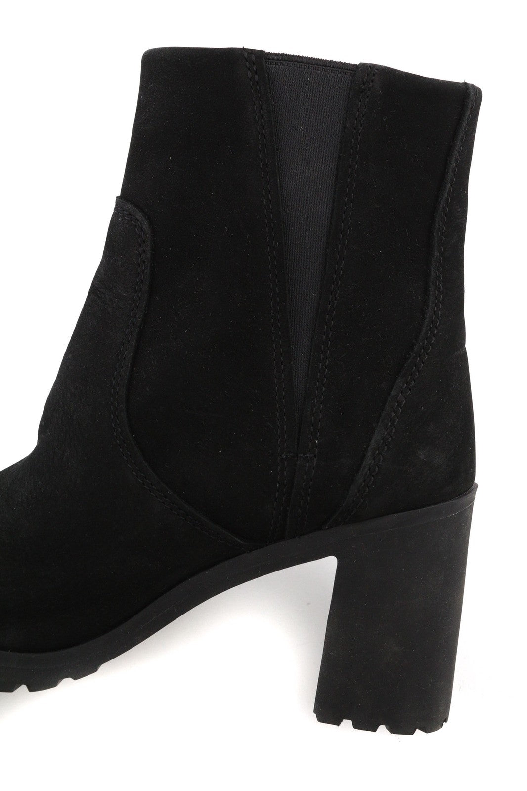 TIMBERLAND A22BA-A6034 Women's EU37/37.5 Black Leather Zipped Ankle Heels Shoes