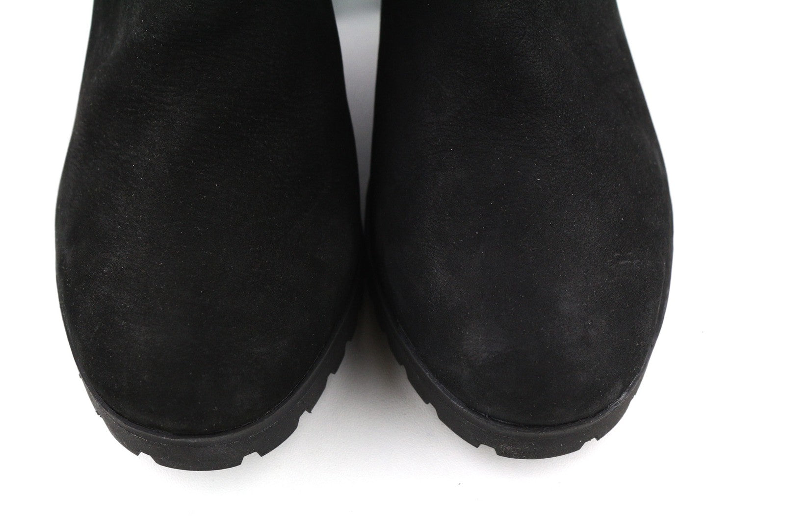 TIMBERLAND A22BA-A6034 Women's EU37/37.5 Black Leather Zipped Ankle Heels Shoes