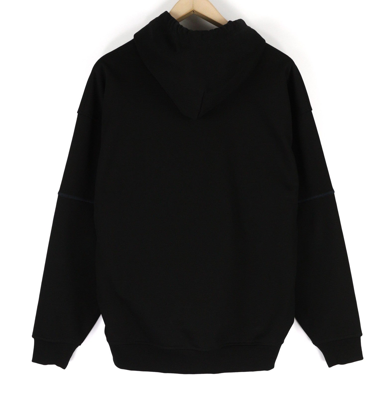 DIESEL S-Muster Men's Hoodie M Black Logo Pullover Hooded Straps Kangaroo RRP150