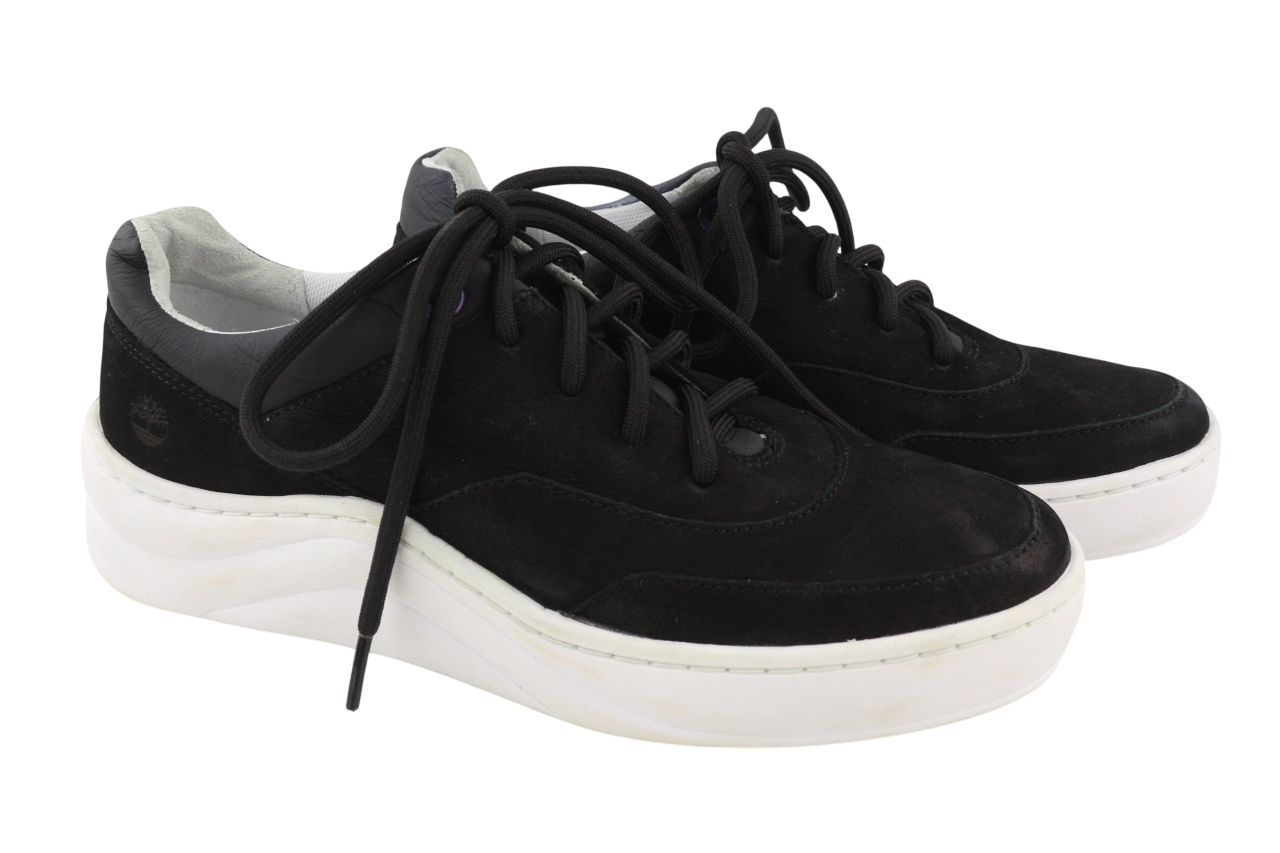 TIMBERLAND A211C-A3646 Women's EU39/39.5 Black Leather Lace-Up Trainer Shoes