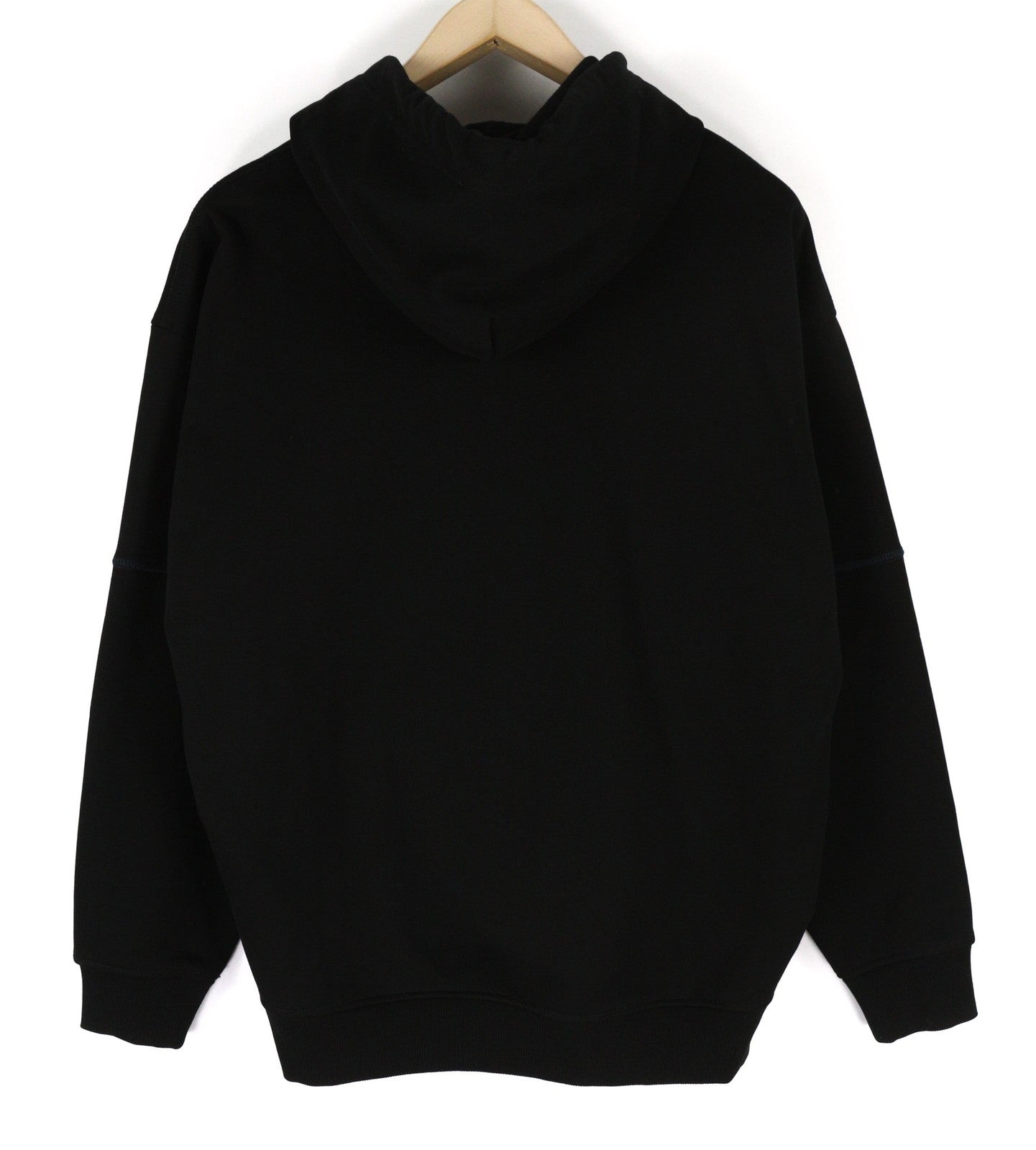 DIESEL S-Muster Men's Hoodie S Black Logo Pullover Hooded Kangaroo Pocket RRP150