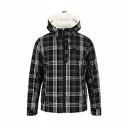 SPYDER Women's L Black Checked Hooded Lined Zip Casual Outdoor Jacket