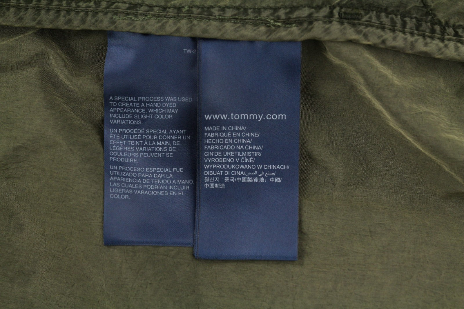 TOMMY JEANS Men's S Green Washed Lightweight Hooded Zip Casual Jacket