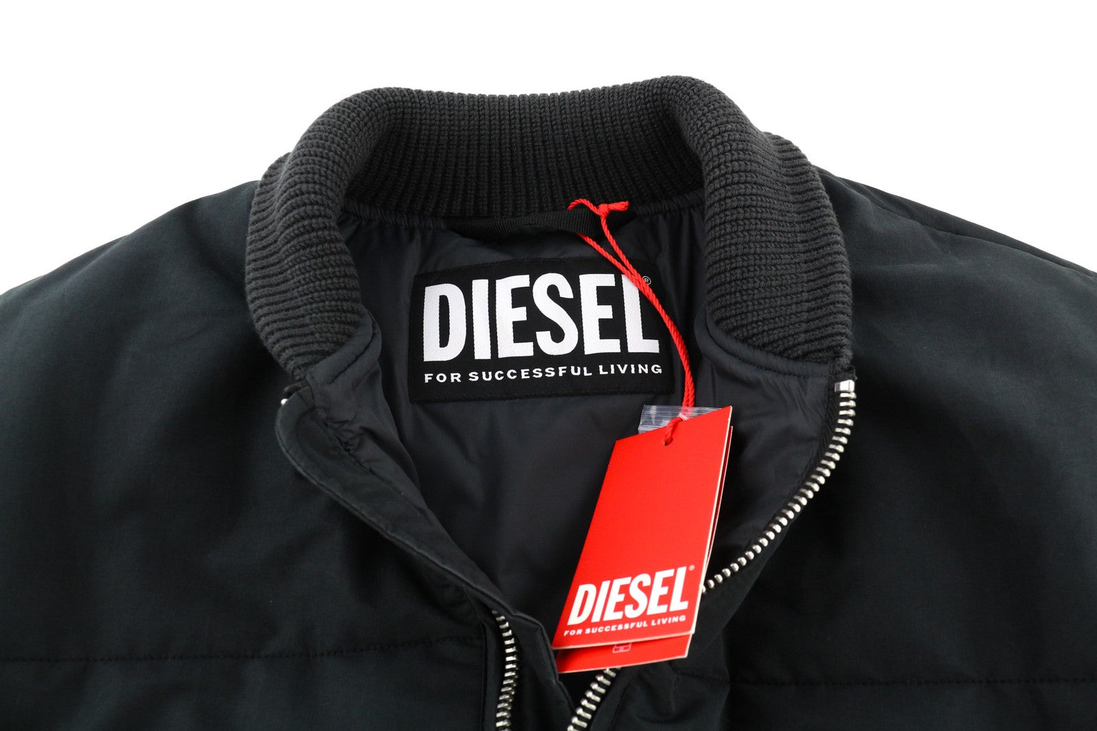 DIESEL W-Spleak Men's Jacket S Black Lined Bomber Zipped Pockets RRP325