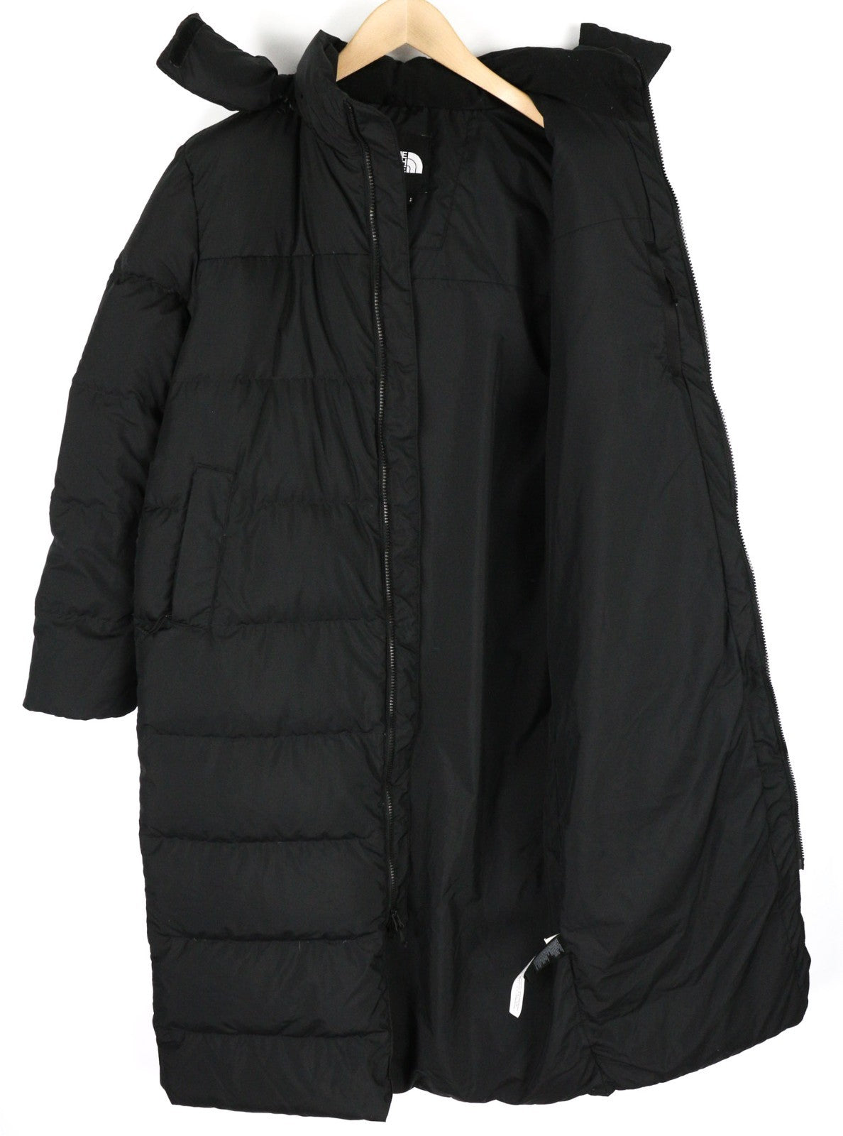 THE NORTH FACE NF0A4R3K Women's S Black Down Long Padded Winter Puffer Coat