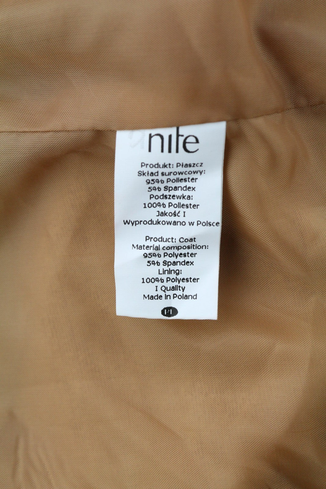 NIFE Women's M Brown Faux Suede Stretch Long Belted Double-Breasted Coat