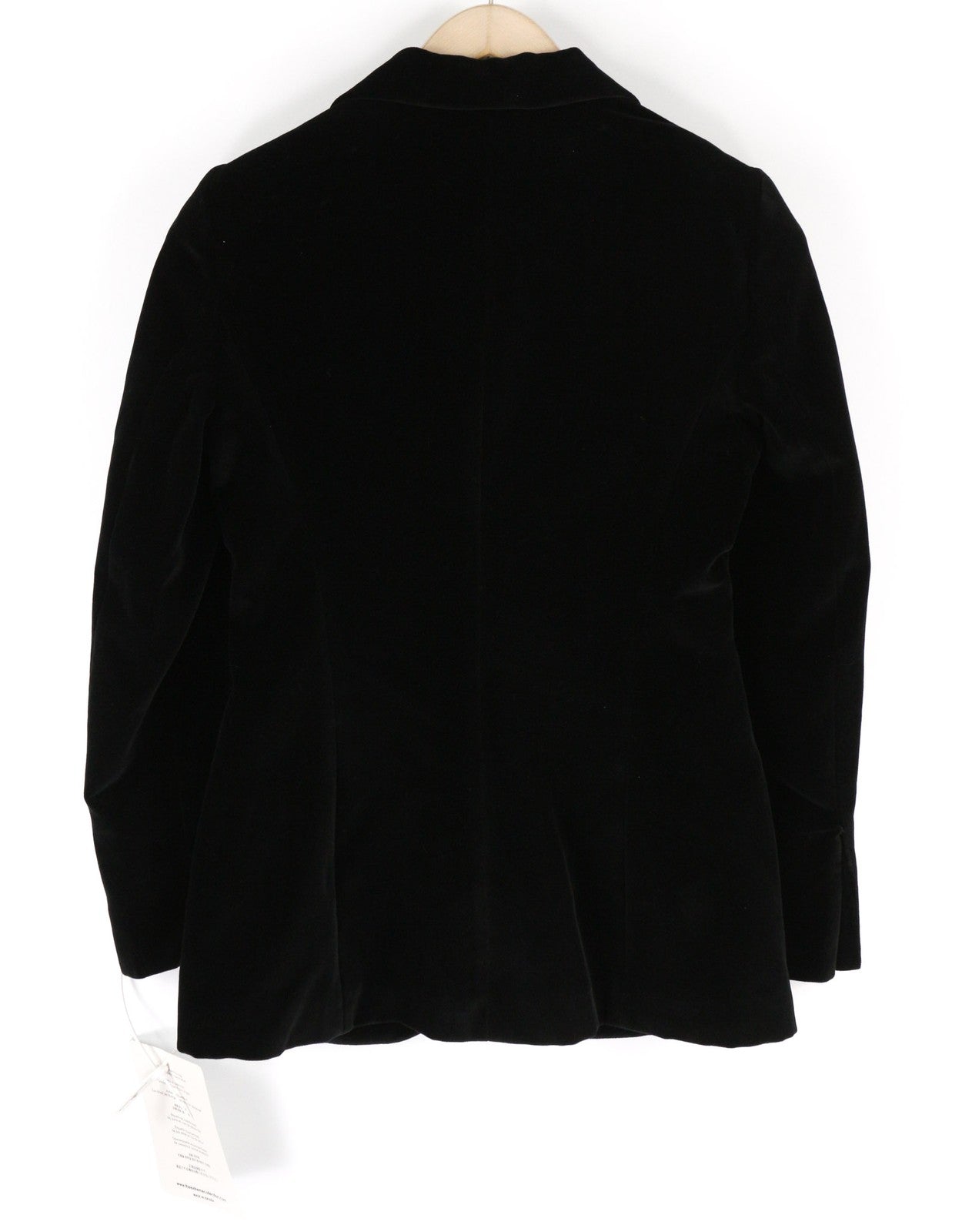 THE EXTREME COLLECTION Huga Love Negro Women's 36 Black Velvet Patterned Blazer