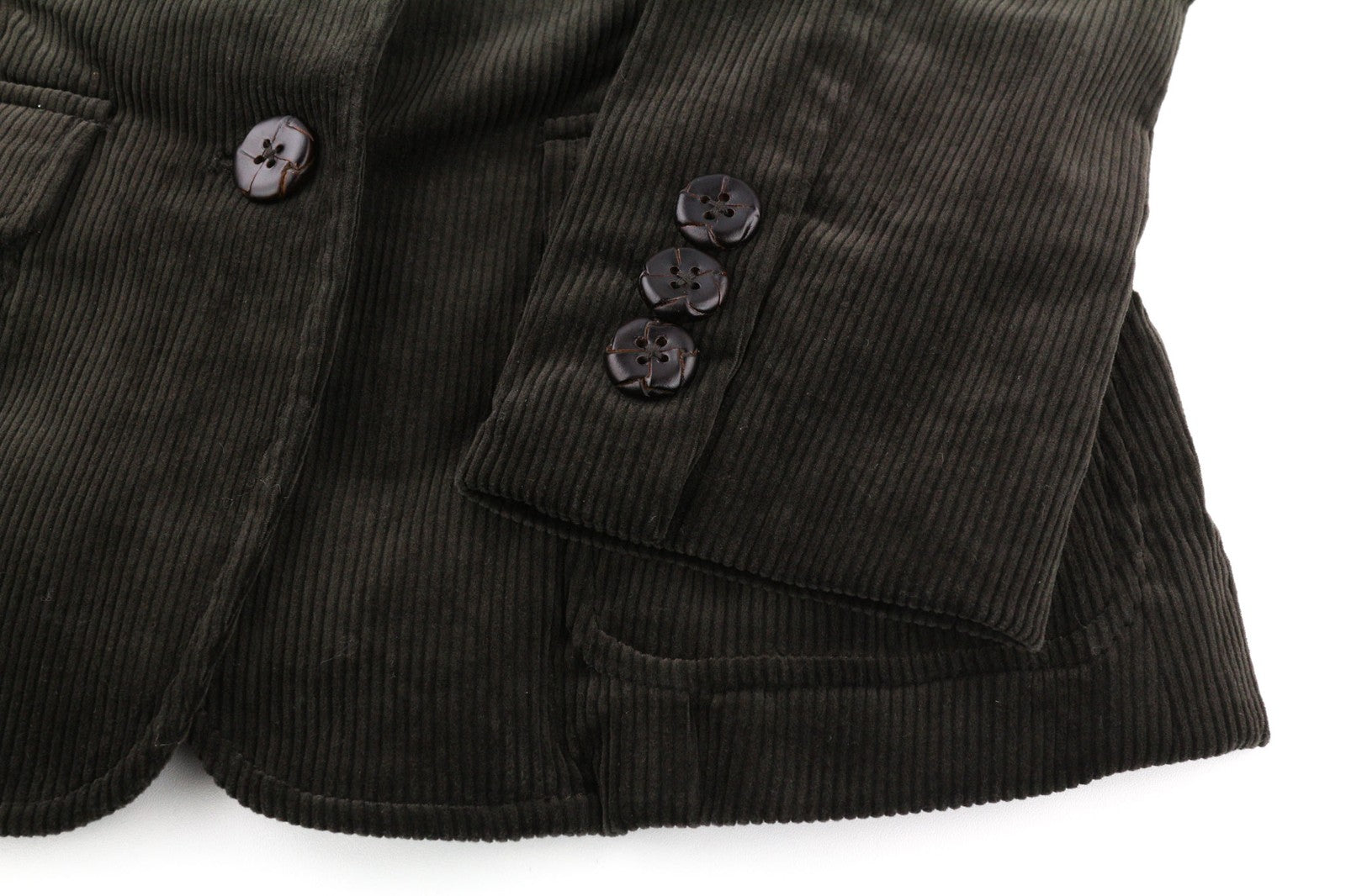 GANT Women's 34 Dark Brown Corduroy Cotton Stretch Single-Breasted Blazer