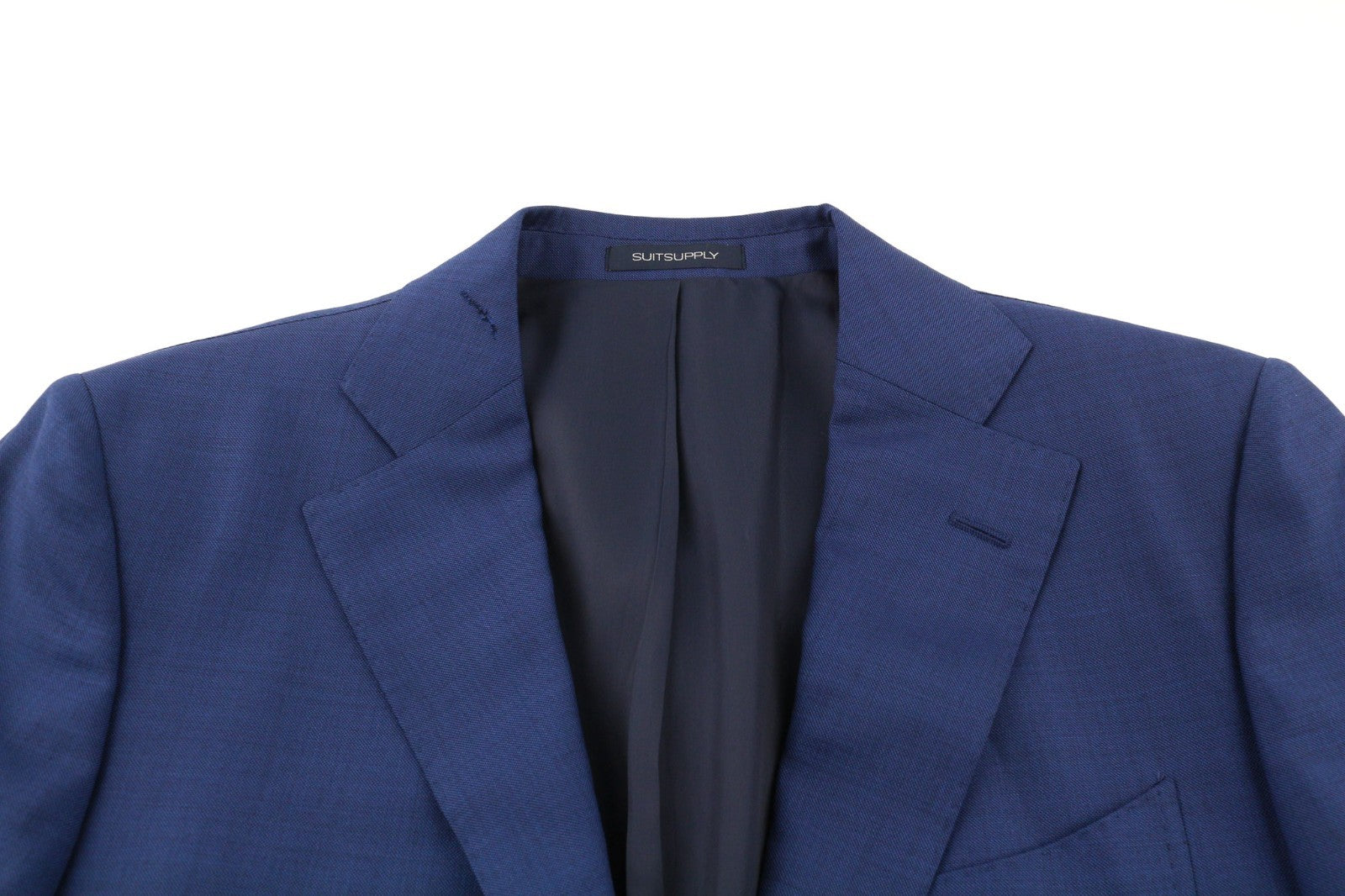 SUITSUPPLY Lazio Men's UK38R Super 110s Wool Blue Slim Single-Breasted Blazer