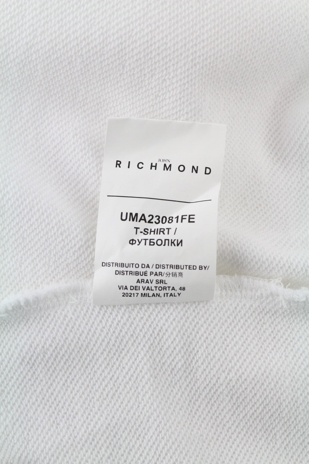 RICHMOND X Men's M White Cotton Logo Long Sleeve Casual Pullover Sweatshirt