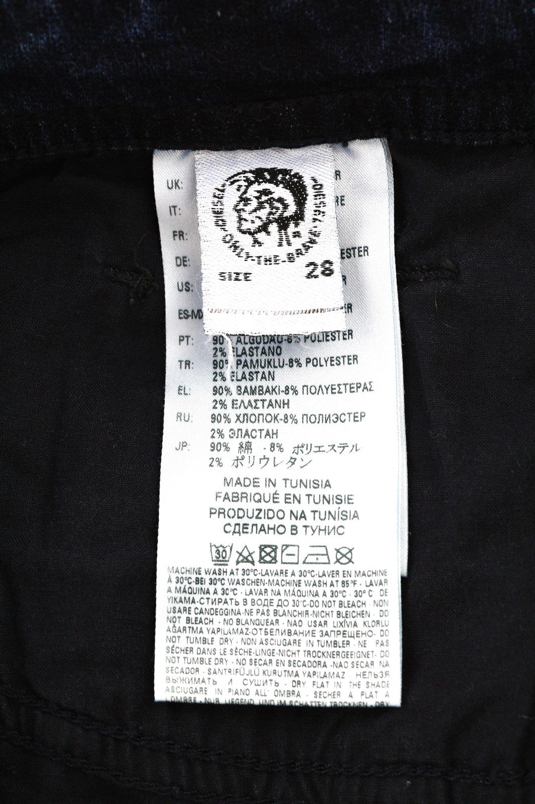 DIESEL Thommer CB-NE 0699Z vyriški džinsai W28 mėlyni, tamprūs, skalbti, ploni, su užtrauktuku 