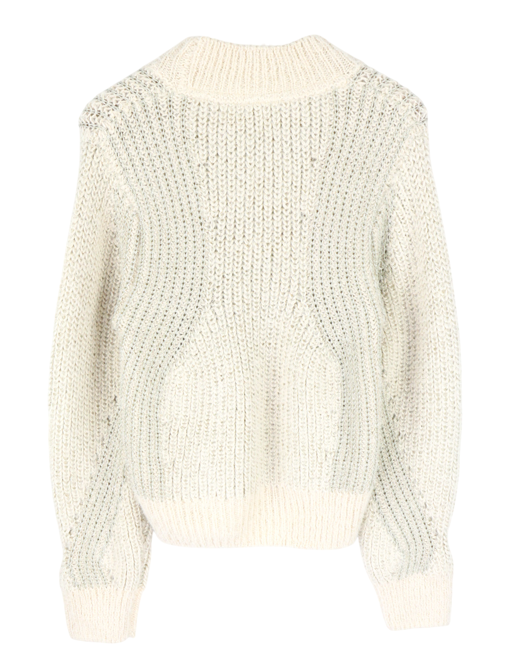 PEPE JEANS Marissa Women's L Off-White Wool Blend Knit Long Sleeve Jumper